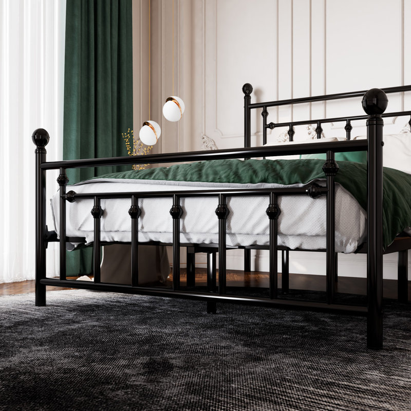 Laurel Foundry Modern Farmhouse Edsall Metal Bed with Headboard and